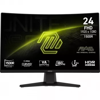 Monitor MSI MAG 242C 23.6 tolli kaardus LCD Full HD 1920×1080 VA 180Hz 1ms MPRT HDMI DisplayPort VESA 100×100