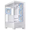 Arvuti korpus ASUS A31 Plus TG ARGB WHITE Midi Tower — ATX, karastatud klaas, ARGB, 3x120mm + 1x120mm ventilaatorid, 38 cm GPU, 165 mm CPU jahuti