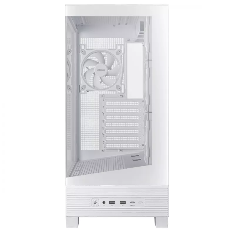 Arvuti korpus ASUS A31 Plus TG ARGB WHITE Midi Tower — ATX, karastatud klaas, ARGB, 3x120mm + 1x120mm ventilaatorid, 38 cm GPU, 165 mm CPU jahuti