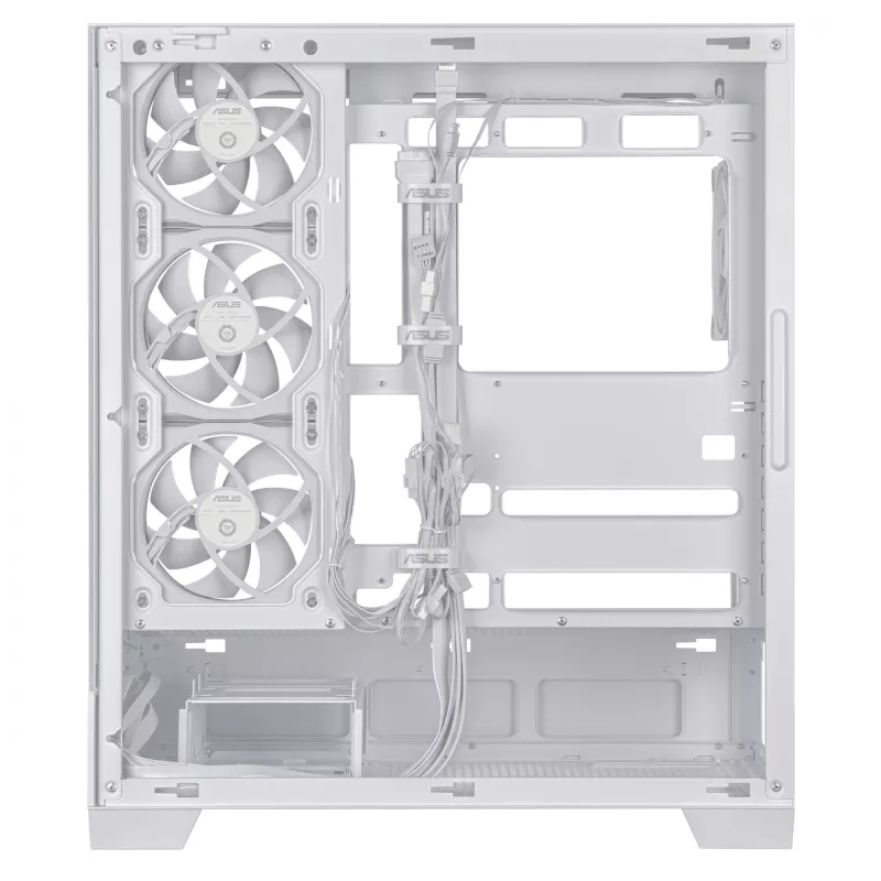 Arvuti korpus ASUS A31 Plus TG ARGB WHITE Midi Tower — ATX, karastatud klaas, ARGB, 3x120mm + 1x120mm ventilaatorid, 38 cm GPU, 165 mm CPU jahuti