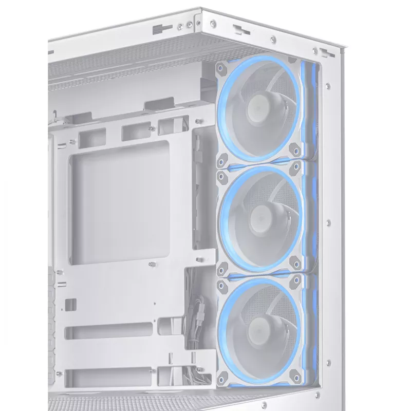 Arvuti korpus ASUS A31 Plus TG ARGB WHITE Midi Tower — ATX, karastatud klaas, ARGB, 3x120mm + 1x120mm ventilaatorid, 38 cm GPU, 165 mm CPU jahuti