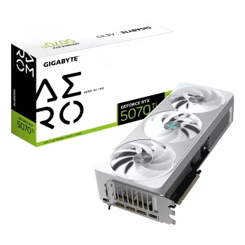 Videokaart GIGABYTE GeForce RTX 5070 Ti 16GB GDDR7, PCIe 5.0, 8960 CUDA, 30000 MHz, 256-bit, WINDFORCE 3X, valge