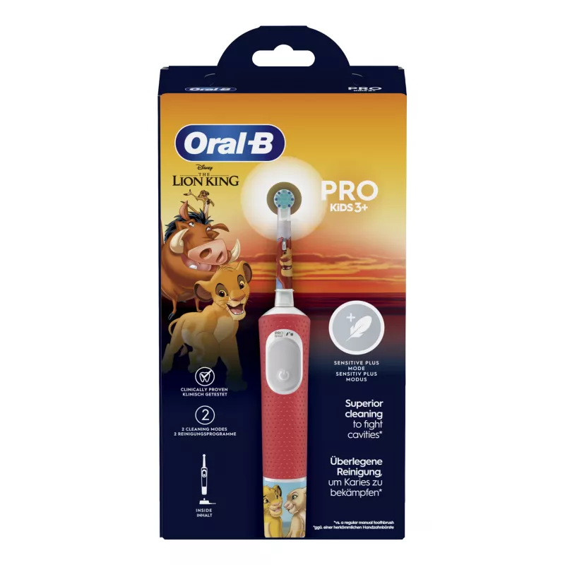 Oral-B Kids VITALITYPROLIONK elektriline hambahari lapsele pöörlev-ostsilleeriv hambahari mitmevärviline
