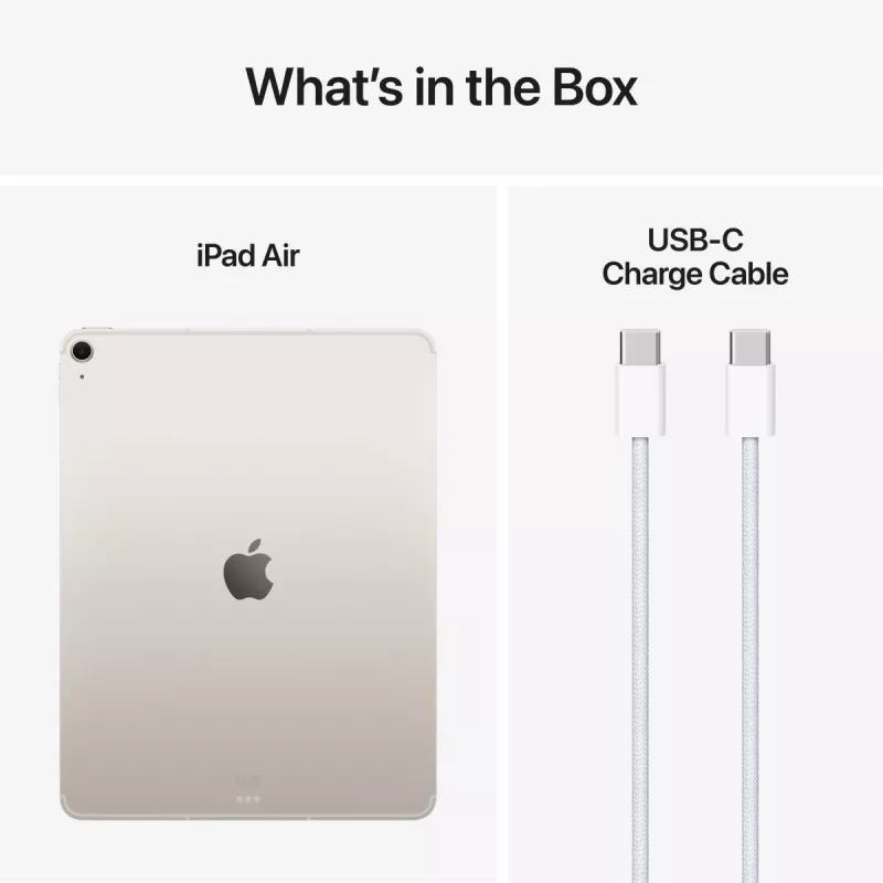 APPLE iPad Air (2025) - M3 - 13 tolli - 7. põlvkond - Wi-Fi + mobiilside - 128 GB - Tähevalgus