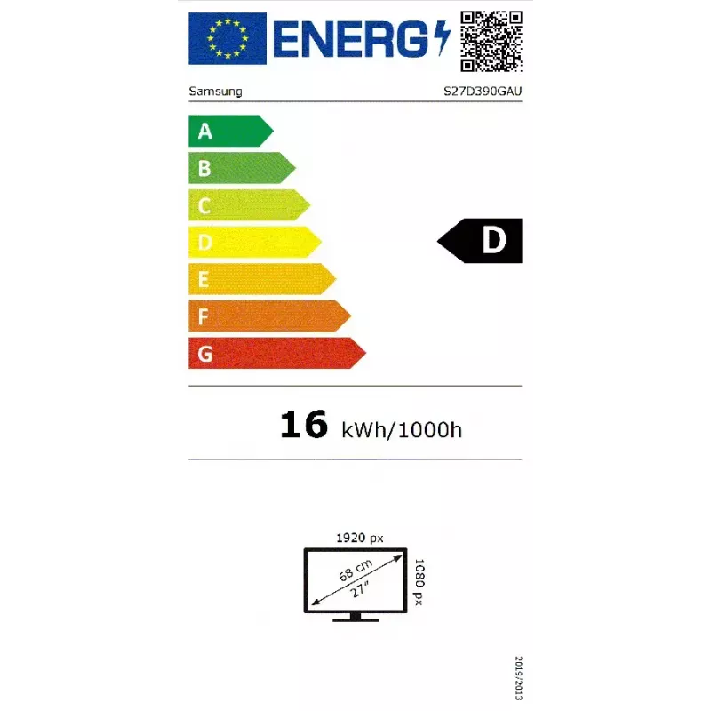 Samsung S27D390GAU arvutimonitor 68,6 cm (27 tolli) 1920 x 1080 pikslit Full HD LED must