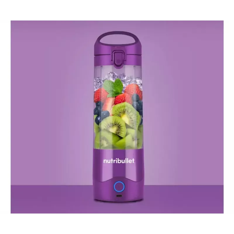 Kaasaskantav blender NUTRIBULLET Portable 0.475 L — lilla, 2000 mAh aku, Tritan kann