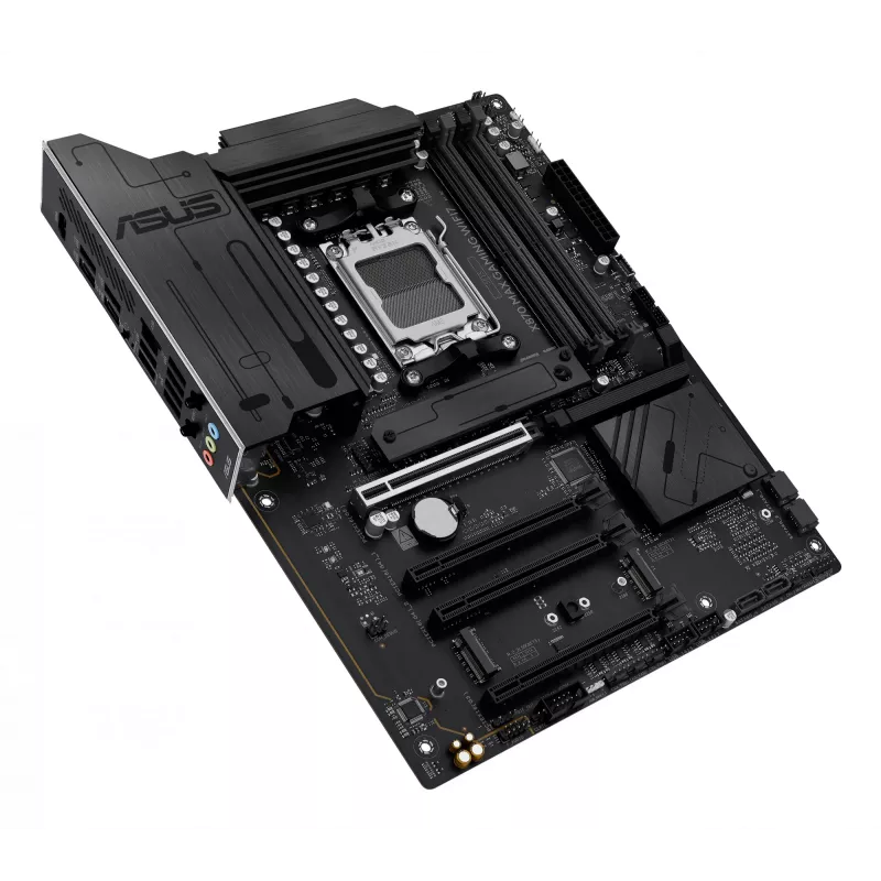 Emaplaat ASUS X870 MAX GAMING WIFI7 ATX — AMD X870, Socket AM5, DDR5, 4 DIMM, 256 GB, Wi‑Fi 7, Bluetooth 5.4, 3 M.2, 2x USB4 Gen3x2
