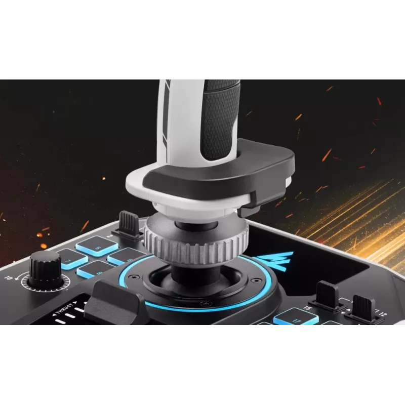 Thrustmaster Sol-R 1 must, valge USB-lennukang analoog-/digitaalne PC