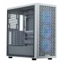 PC-korpus Cooler Master Elite 502 Midi Tower valge — ATX, 3x 120 mm ees, 120 mm taga, toiteplokk all, toetab 2.5 tolli/3.5 tolli kettaid