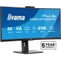 iiyama ProLite XCB3497WQSNPH-B1 arvutimonitor 86,4 cm (34 tolli) 3440 x 1440 pikslit UltraWide Quad HD LED must