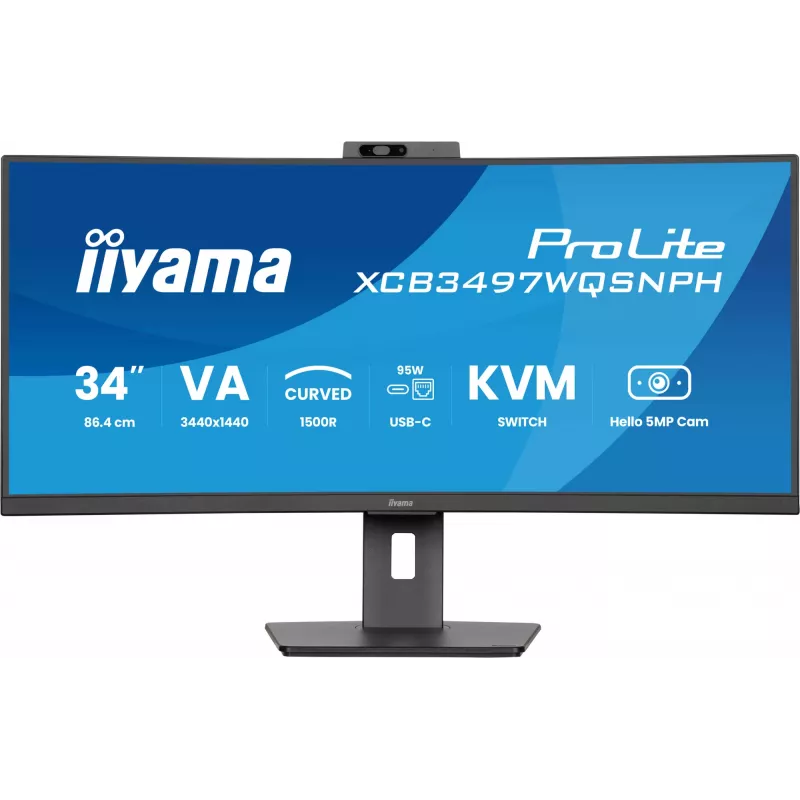 iiyama ProLite XCB3497WQSNPH-B1 arvutimonitor 86,4 cm (34 tolli) 3440 x 1440 pikslit UltraWide Quad HD LED must