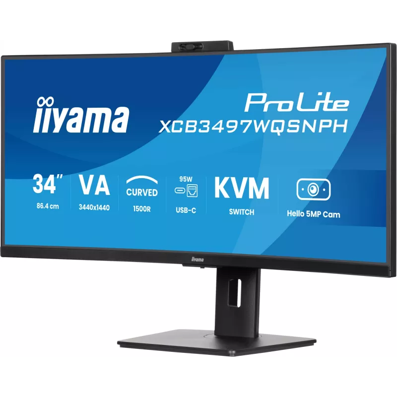 iiyama ProLite XCB3497WQSNPH-B1 arvutimonitor 86,4 cm (34 tolli) 3440 x 1440 pikslit UltraWide Quad HD LED must