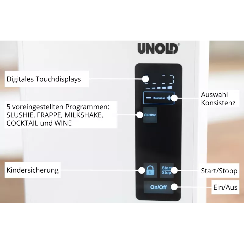 Unold Slush-Eismaschine Susi 48940 kompressoriga jäätisemasin 2 L 220 W valge