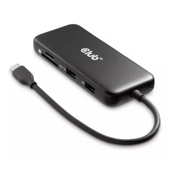 CLUB3D 8-1 kaasaskantav dokk USB Type-C® 10Gbps HDMI™ ja DisplayPort 8K30Hz PD max 100W