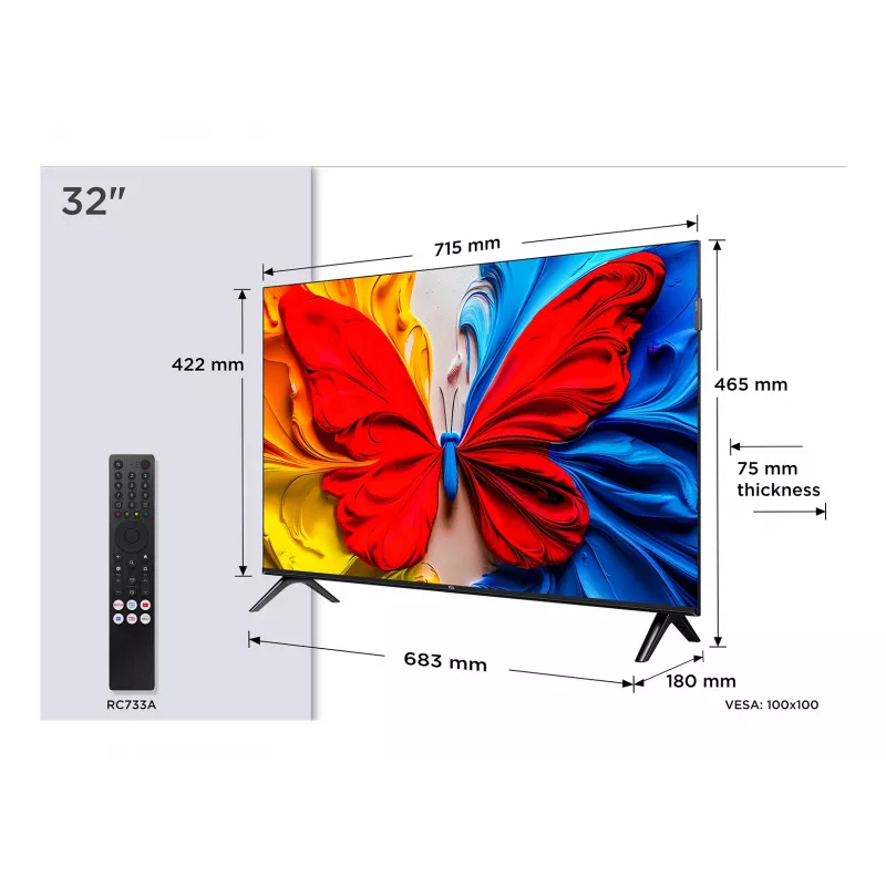 TCL 32S5K TV 81,3 cm (32 tolli) Full HD Smart TV Wi-Fi Must
