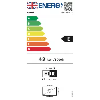 Philips 43PUS8010/12 teler 109,2 cm (43 tolli) 4K Ultra HD Smart TV Wi-Fi must