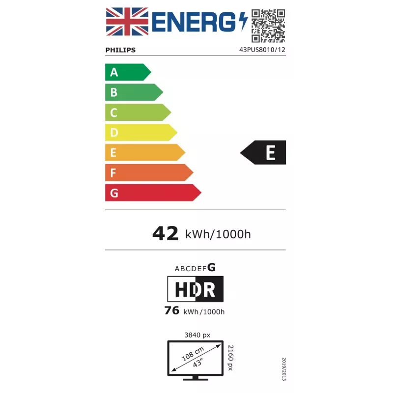 Philips 43PUS8010/12 teler 109,2 cm (43 tolli) 4K Ultra HD Smart TV Wi-Fi must