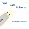 USB‑C laadija 2‑pack CLUB3D CAC-3020, koguvõimsus 30 W, valge