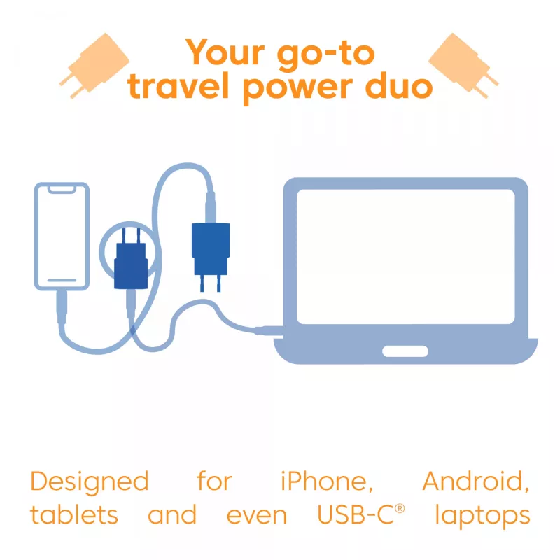 USB‑C laadija 2‑pack CLUB3D CAC-3020, koguvõimsus 30 W, valge