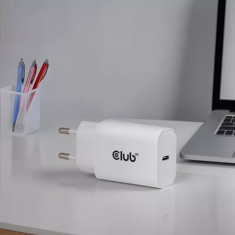 USB‑C laadija 2‑pack CLUB3D CAC-3020, koguvõimsus 30 W, valge