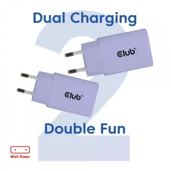 Toiteadapter club 3d USB-C laadija 30W 2-pack kompaktne telefonidele ja tahvelarvutitele
