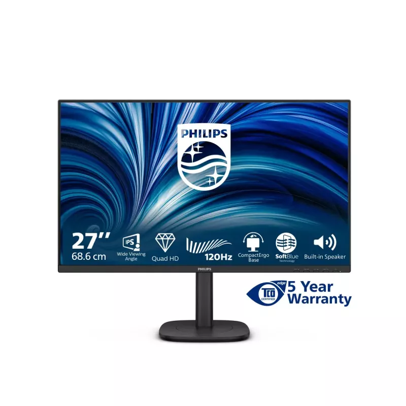 Philips 27B2N3500J/00 arvutimonitor 68,6 cm (27 tolli) 2560 x 1440 pikslit 2K LCD must