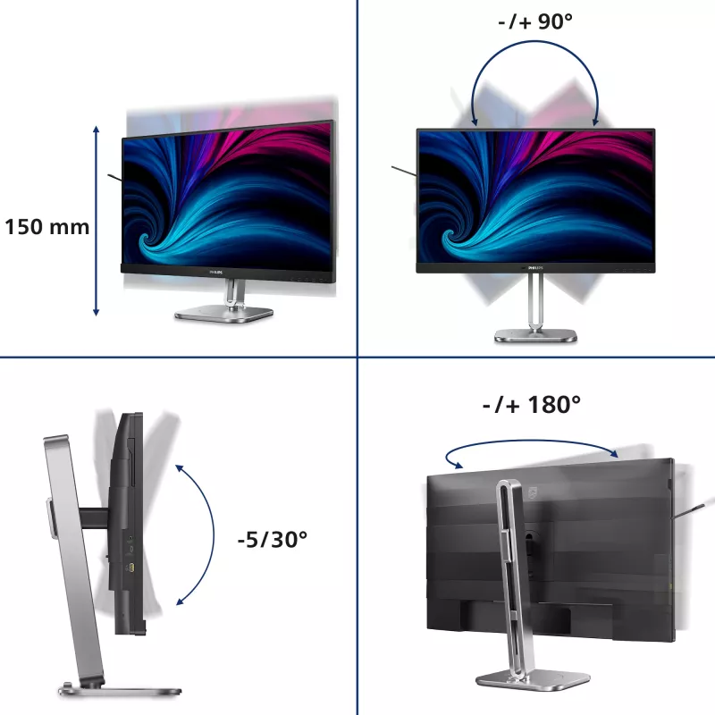 Philips 4000 seeria 27B2N4500/00 arvutimonitor 68,6 cm (27 tolli) 2560 x 1440 pikslit Quad HD LCD Hall