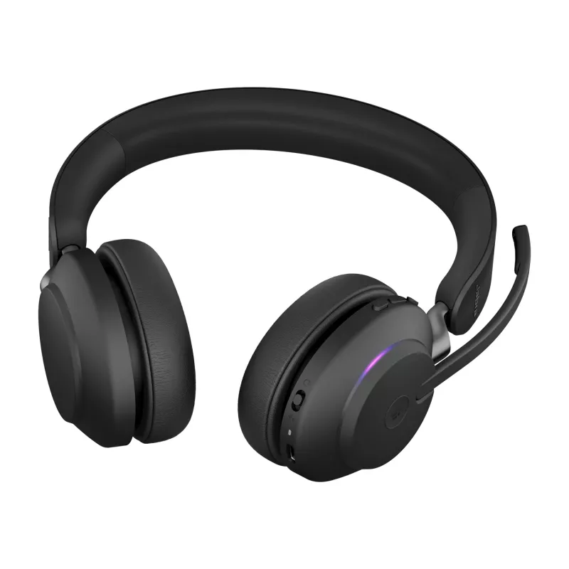 Jabra Evolve2 65 USB-C Must MS laadimisalus Stereo