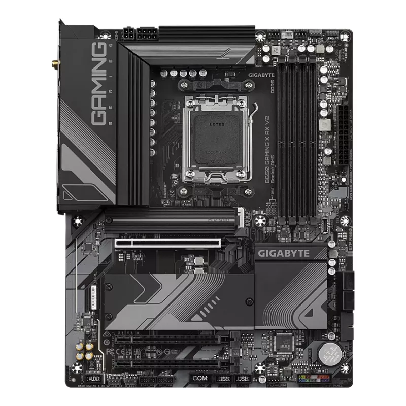 GIGABYTE B650 GAMING X AX V2 emaplaat - AMD Ryzen 9000 seeria protsessoritele, 8+2+2 faasi VRM, kuni 8000MHz DDR5 (OC), 1xPCIe 5.0 + 2xPCIe 4.0 M.2, 2.5GbE LAN, WIFI 6E, USB 3.2 Gen 2
