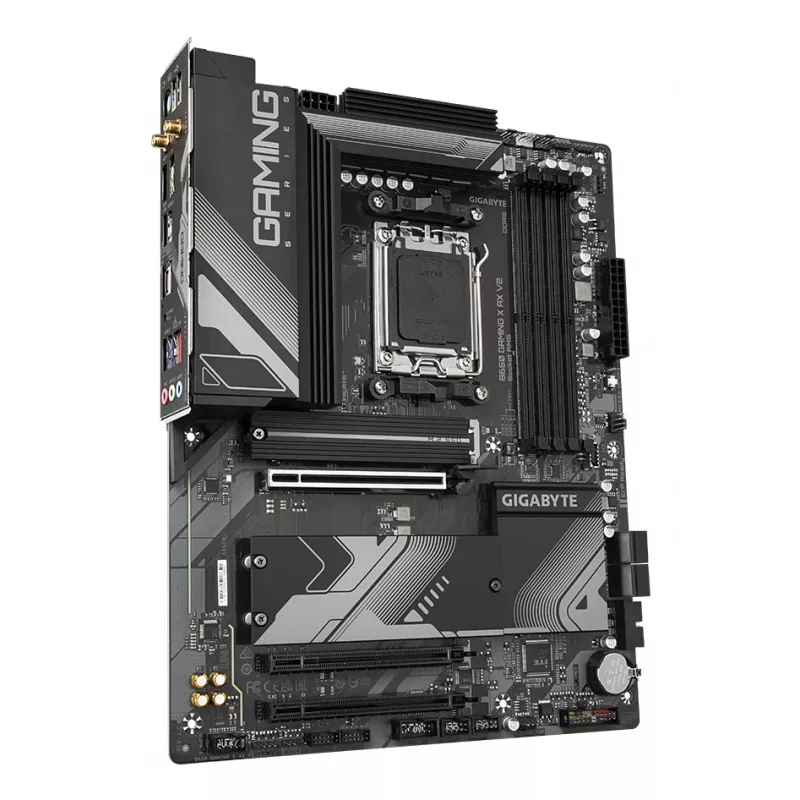 GIGABYTE B650 GAMING X AX V2 emaplaat - AMD Ryzen 9000 seeria protsessoritele, 8+2+2 faasi VRM, kuni 8000MHz DDR5 (OC), 1xPCIe 5.0 + 2xPCIe 4.0 M.2, 2.5GbE LAN, WIFI 6E, USB 3.2 Gen 2