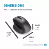 HP 930 Creator juhtmeta hiir, paremakäeline, Bluetooth, 3000 DPI, hõbedane