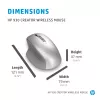 HP 930 Creator juhtmeta hiir, paremakäeline, Bluetooth, 3000 DPI, hõbedane