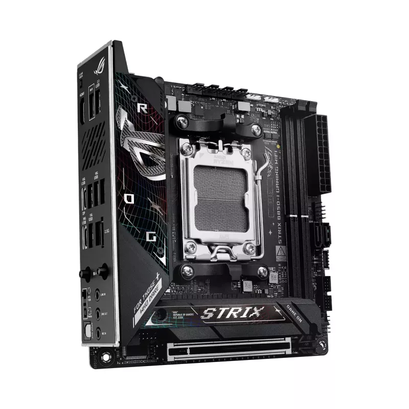 Emaplaat ASUS ROG STRIX B850-I GAMING WIFI, AMD B850, Socket AM5, mini ITX, 2x DDR5, Wi‑Fi 7, 2.5Gb LAN