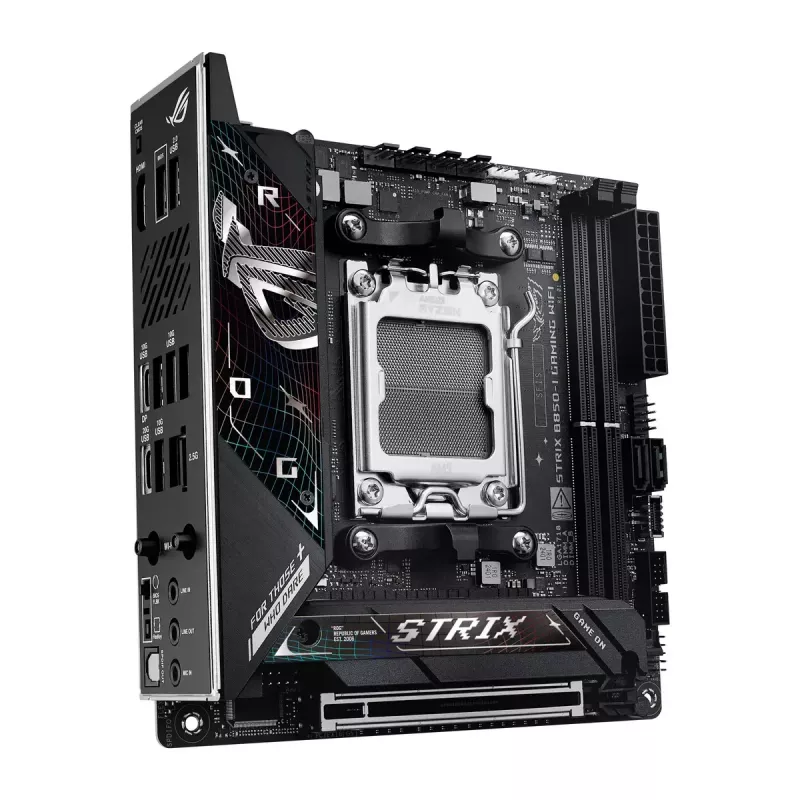 Emaplaat ASUS ROG STRIX B850-I GAMING WIFI, AMD B850, Socket AM5, mini ITX, 2x DDR5, Wi‑Fi 7, 2.5Gb LAN