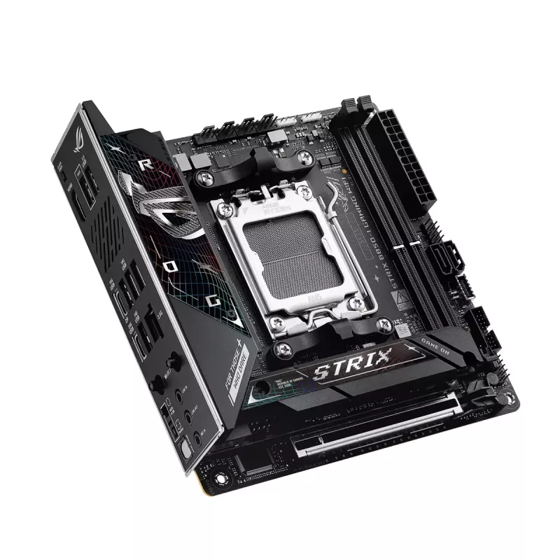 Emaplaat ASUS ROG STRIX B850-I GAMING WIFI, AMD B850, Socket AM5, mini ITX, 2x DDR5, Wi‑Fi 7, 2.5Gb LAN