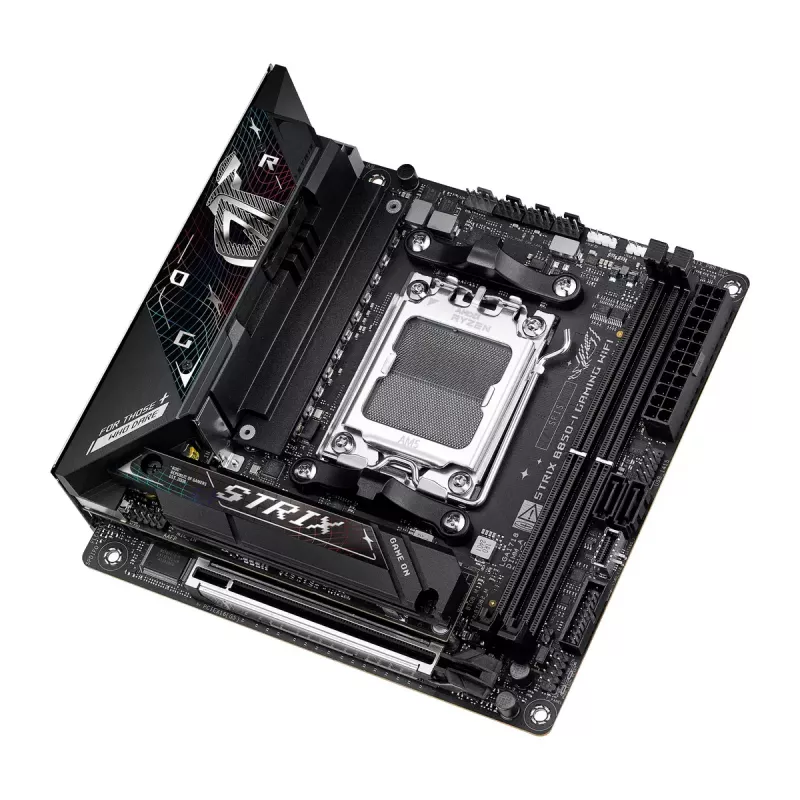 Emaplaat ASUS ROG STRIX B850-I GAMING WIFI, AMD B850, Socket AM5, mini ITX, 2x DDR5, Wi‑Fi 7, 2.5Gb LAN
