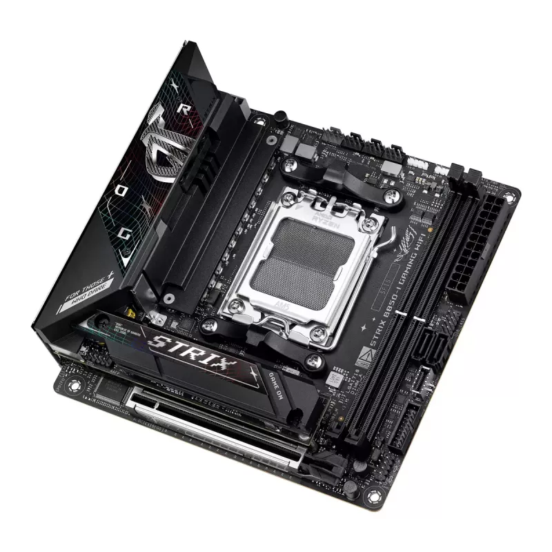 Emaplaat ASUS ROG STRIX B850-I GAMING WIFI, AMD B850, Socket AM5, mini ITX, 2x DDR5, Wi‑Fi 7, 2.5Gb LAN