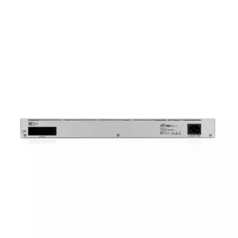 Hallatav kommutaator UBIQUITI USW-PRO-24-EU — 24× Gigabit RJ-45, 2× SFP+, L2/L3, riiulisse paigaldatav, hõbedane