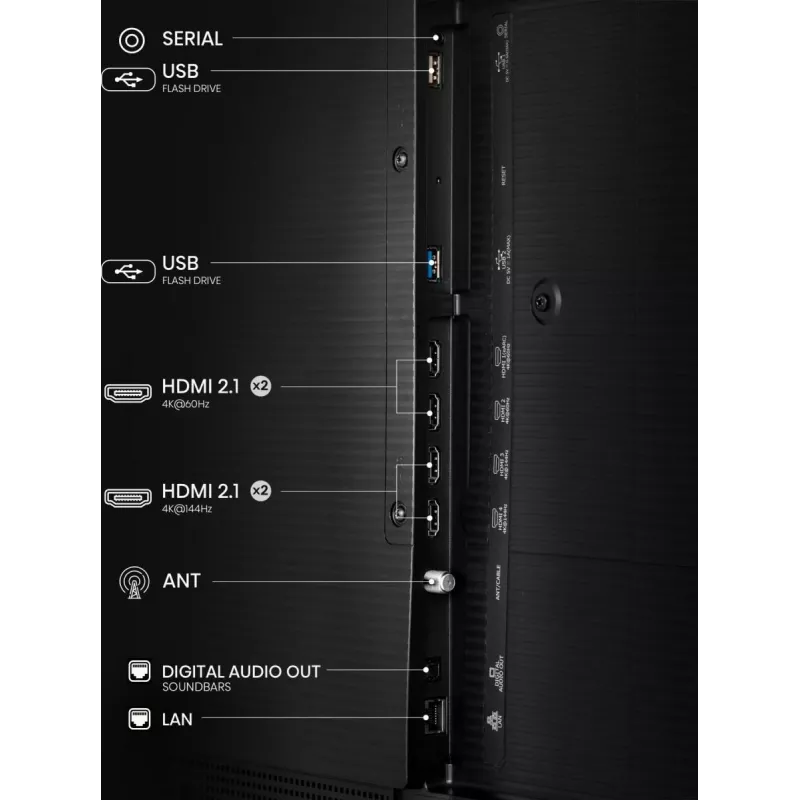 Hisense 55-tolline S7NQTUK Canvas TV koos Freely ja ArtMode'iga