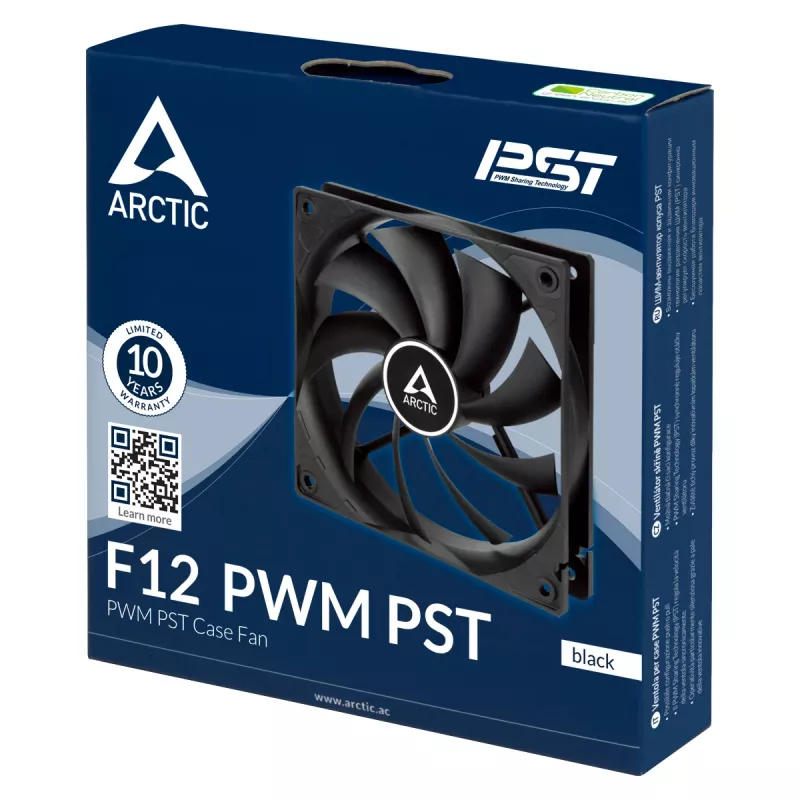 ARCTIC F12 PWM PST 120 mm PWM PST korpusetuuleti, 12 cm, 230 RPM, 1350 RPM, 0,3 sone, 90,1 m³/h