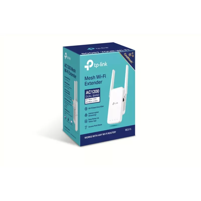 Võrgu repiiter TP-Link AC1200 Mesh Wi-Fi leviala laiendaja