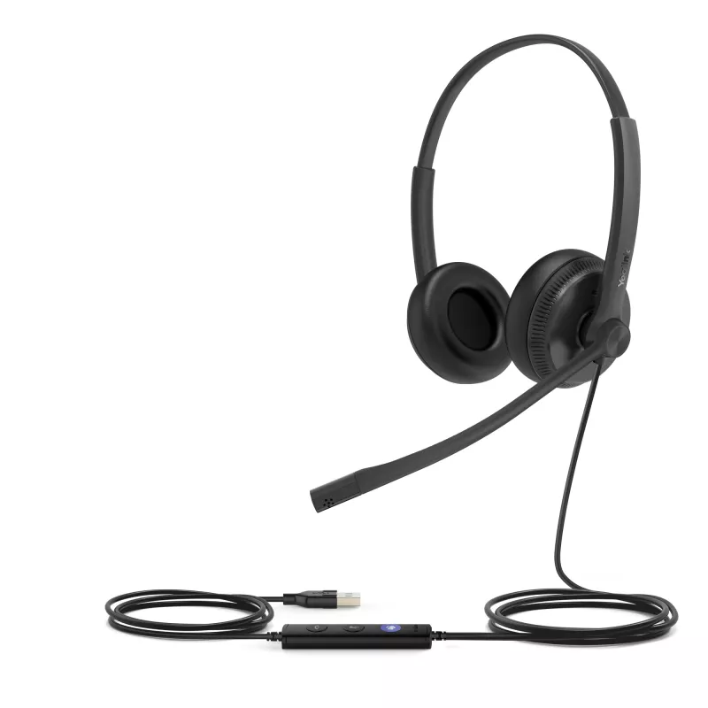 Yealink UH34 Dual Teams Peakomplekt, juhtmega, kontor/kõnekeskus, 20 - 20000 Hz, 118 g, Peakomplekt, Must