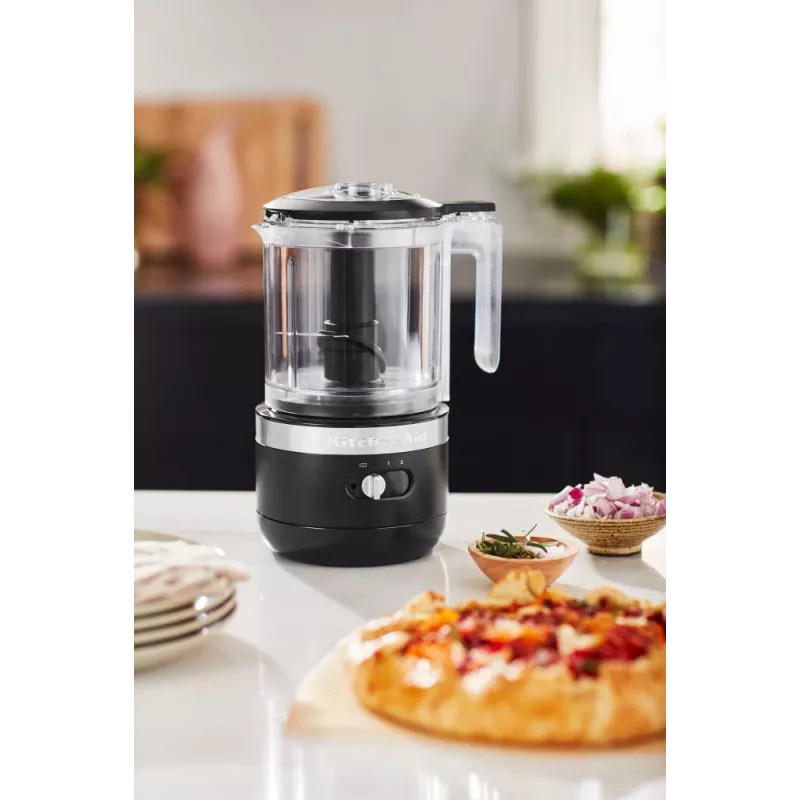 Elektriline toiduhakkija KitchenAid 5KFCB519EBM 1.19 L 24 W Must Läbipaistev