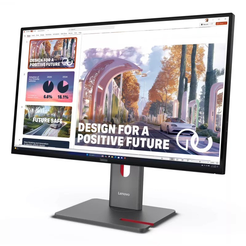 Lenovo ThinkVision P27QD-40 monitor, 68.6 cm (27 tolli), 2560 x 1440 pikslit, Wide Quad HD, LED, 6 ms, must