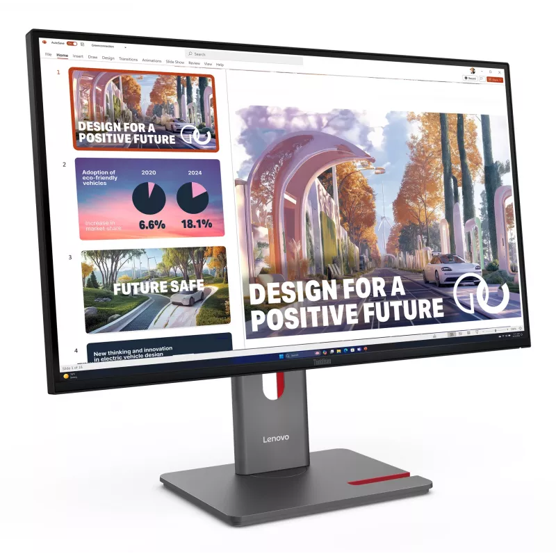 Lenovo ThinkVision P27QD-40 monitor, 68.6 cm (27 tolli), 2560 x 1440 pikslit, Wide Quad HD, LED, 6 ms, must