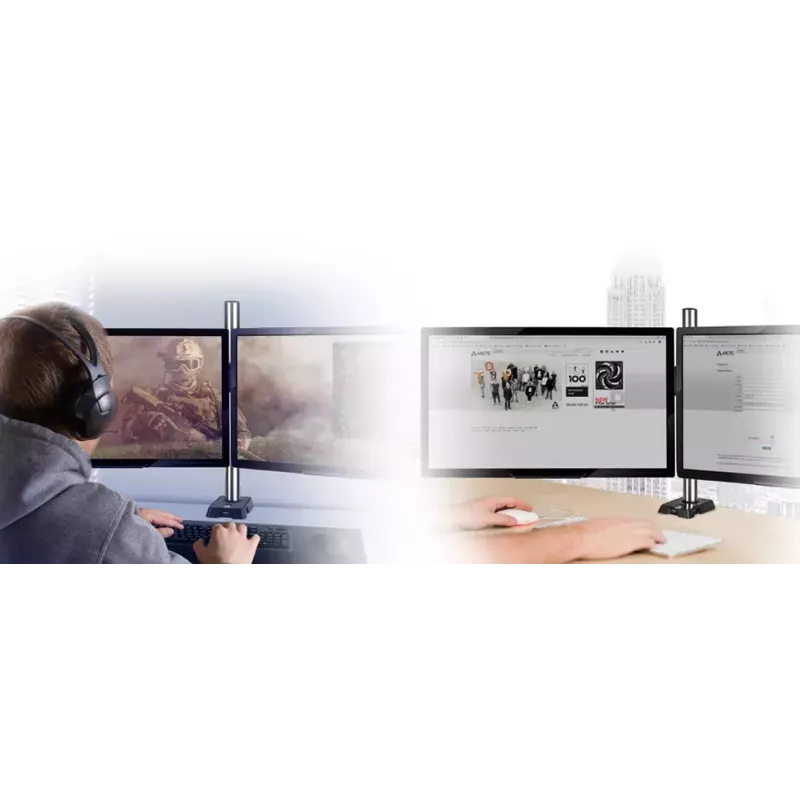 ARCTIC Z2 (Gen 3) – Kahe monitori hoidik USB-hubiga