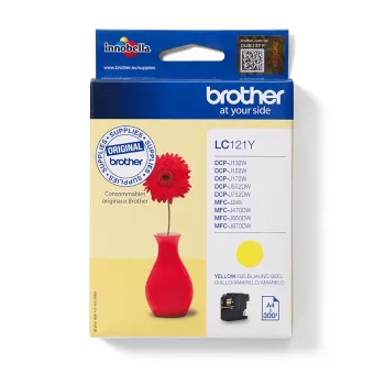 Brother LC-121Y tindikassett 1 tk Originaal Kollane