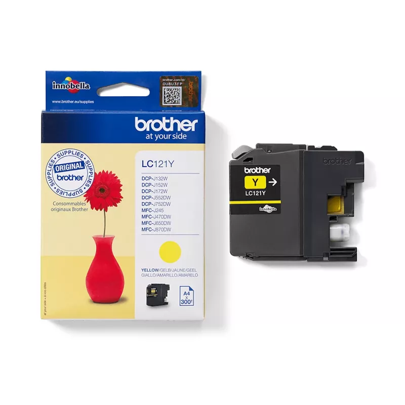Brother LC-121Y tindikassett 1 tk Originaal Kollane