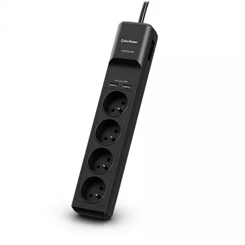 CyberPower Tracer III P0420SUD0-FR liigpingekaitse Must 4 vahelduvvoolu pistikupesa 200–250 V 1,8 m