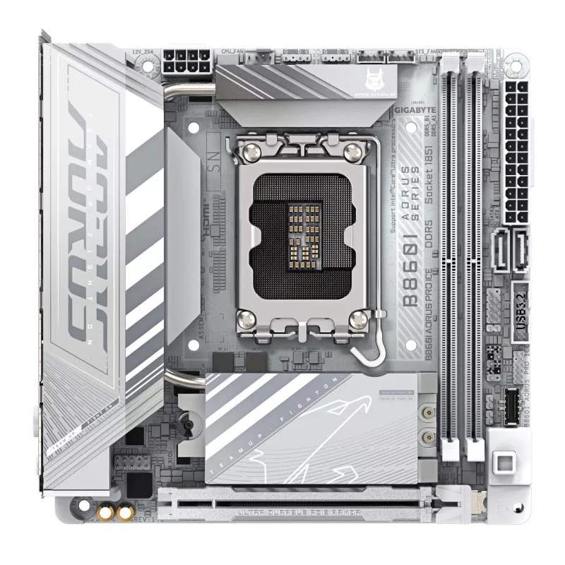 Emaplaat GIGABYTE B860I AORUS PRO ICE, Intel B860, LGA 1851, Mini-ITX